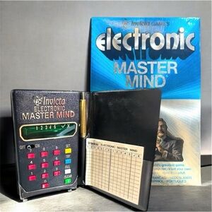 Vintage 1970s Invicta Electronic Master Mind Game w/ Box Tested Working - Coll